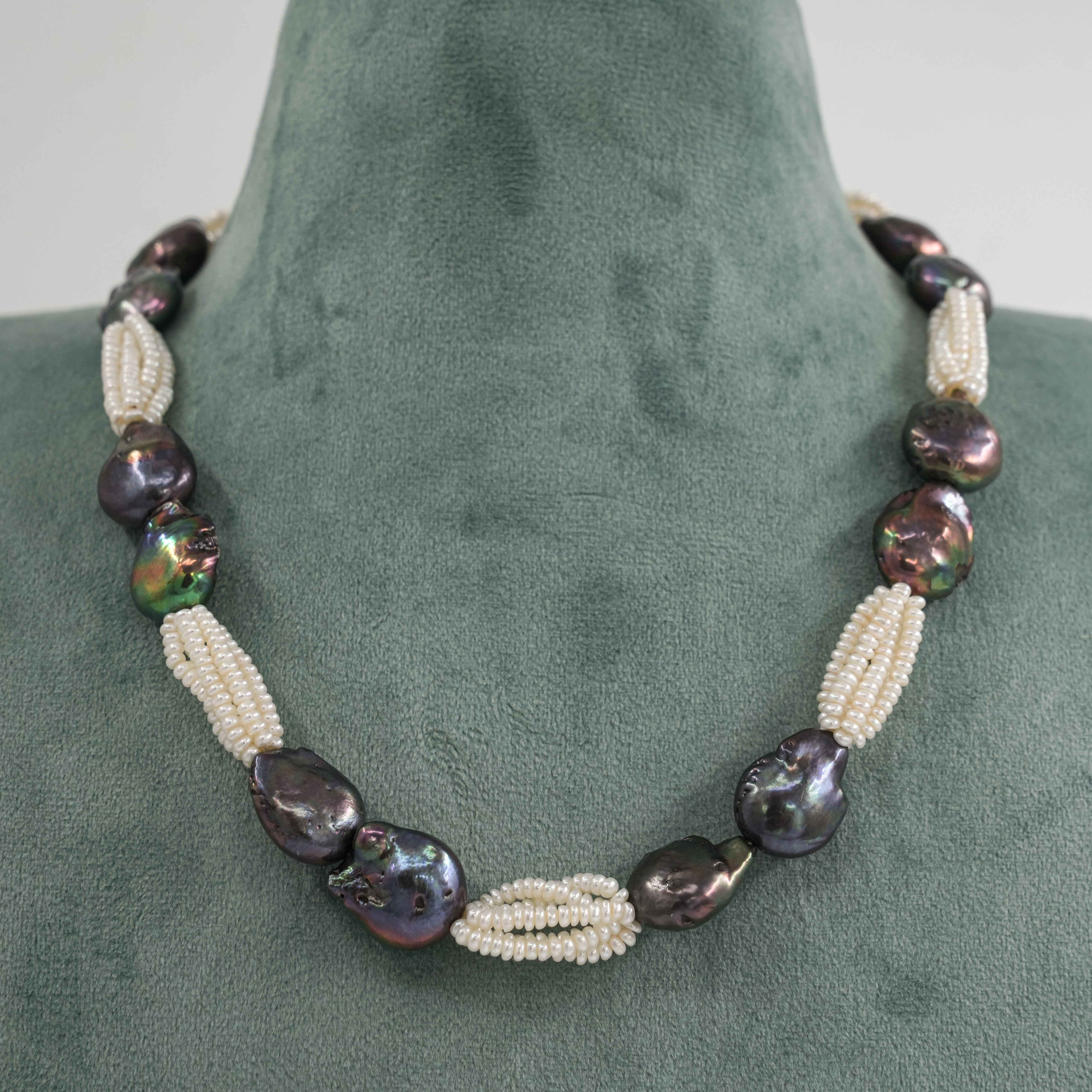 The Pearl Atelier by Kabra Pearls - Unique Baroque and small Pearl necklace